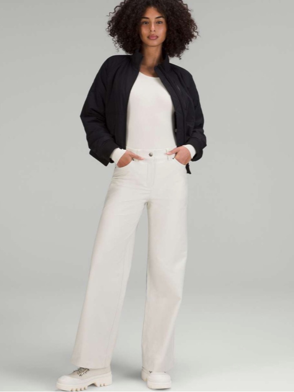 Lululemon City Sleek 5 Pocket High-Rise Wide-Leg Pant Full Length Size 29 *Light